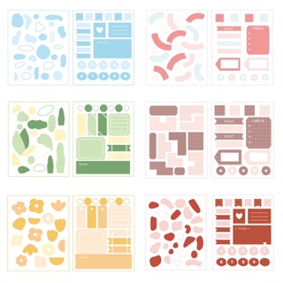 Set 2 sticker tiện ích trang trí sổ