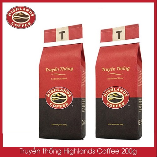 [SenXanh Emart] Combo 2 gói Cà phê Rang xay Truyền thống Highlands Coffee 200g