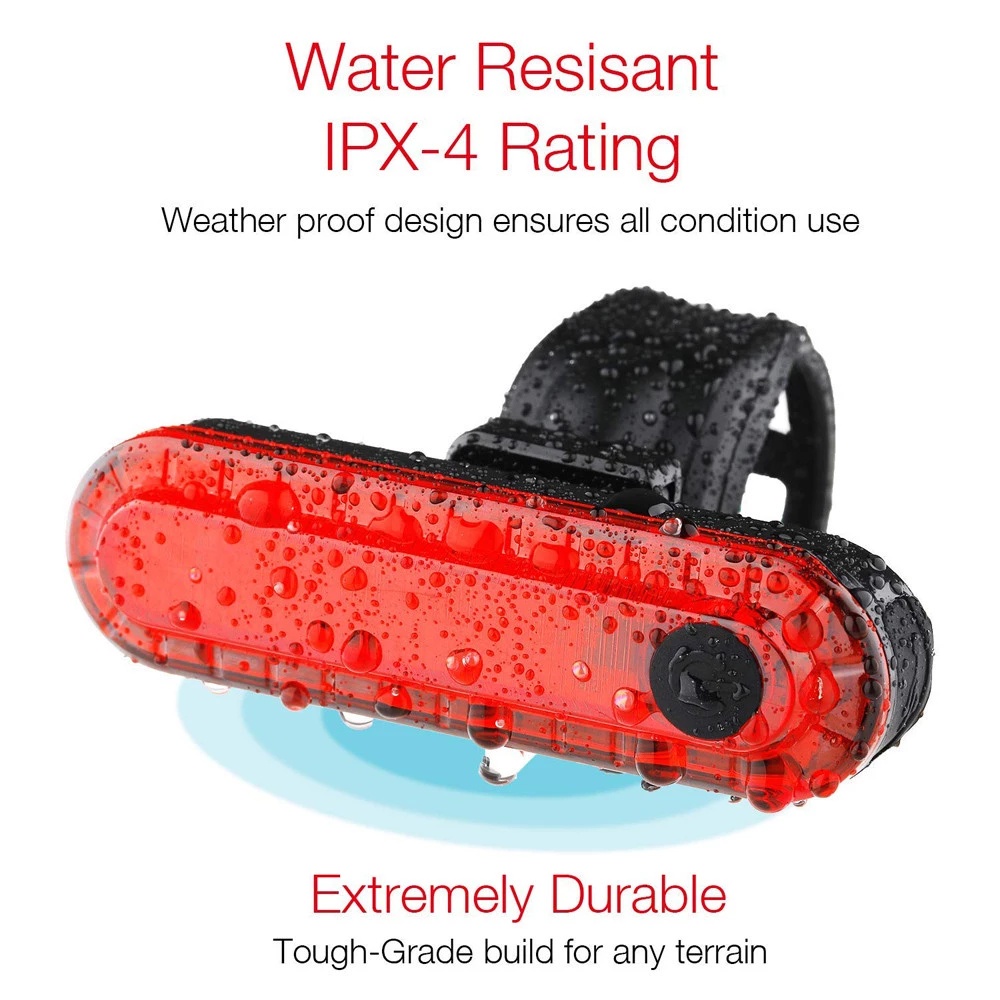 Đèn Cảnh Báo 4 Chế Độ Kèm Sạc USB Chuyên Dụng Cho Xe Đạp Leo Núi