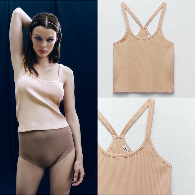 Áo thun 2 dây nữ Zara | Hàng hiệu vợt sale Tây ban Nha