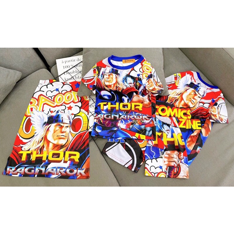 Đồ bộ bé trai siêu nhân 3D size đại