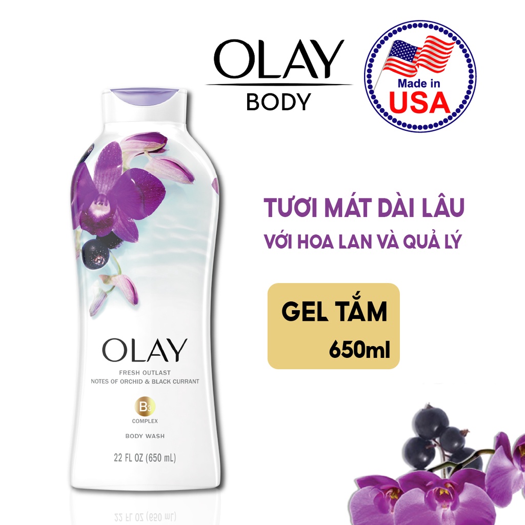 - Sữa tắm Olay dưỡng da 650ml/887ml Dâu I Lan I Bơ Hạt Mỡ I Hạnh Nhân I Muối biển I VitaminE I Lavender