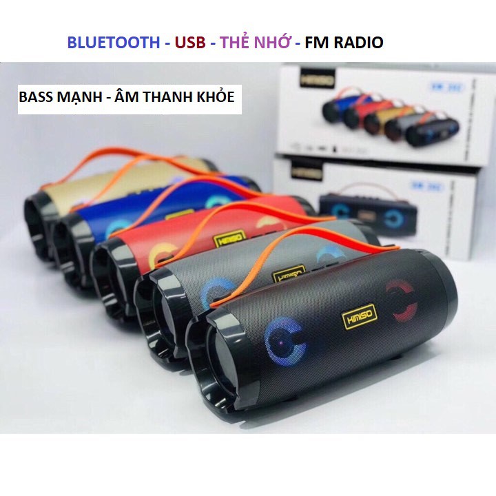 Loa Không Dây Bluetooth KIMISO - Tiếng Bass Siêu Trầm, Âm Thanh Cực Chắc Và Không Bị Rè, Có cổng USB / Thẻ nhớ / Đèn led
