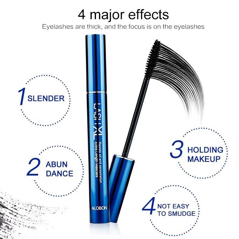 1 Mascara Sợi Tơ 4D Chống Thấm Nước Làm Dài Dày Và Cong Mi Lâu Trôi