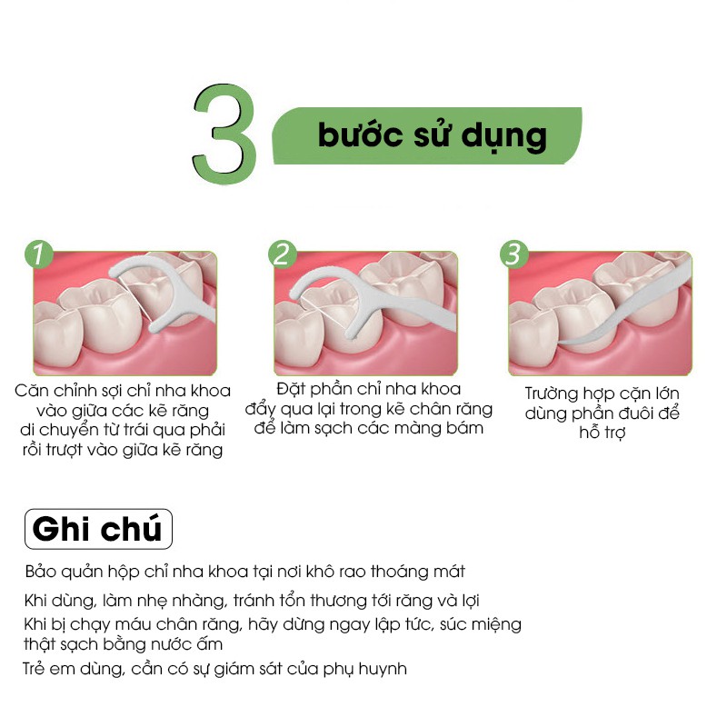 Chỉ nha khoa hachico được đóng trong hộp nhỏ gọn bao gồm 50 cây tăm chỉ - ảnh sản phẩm 7