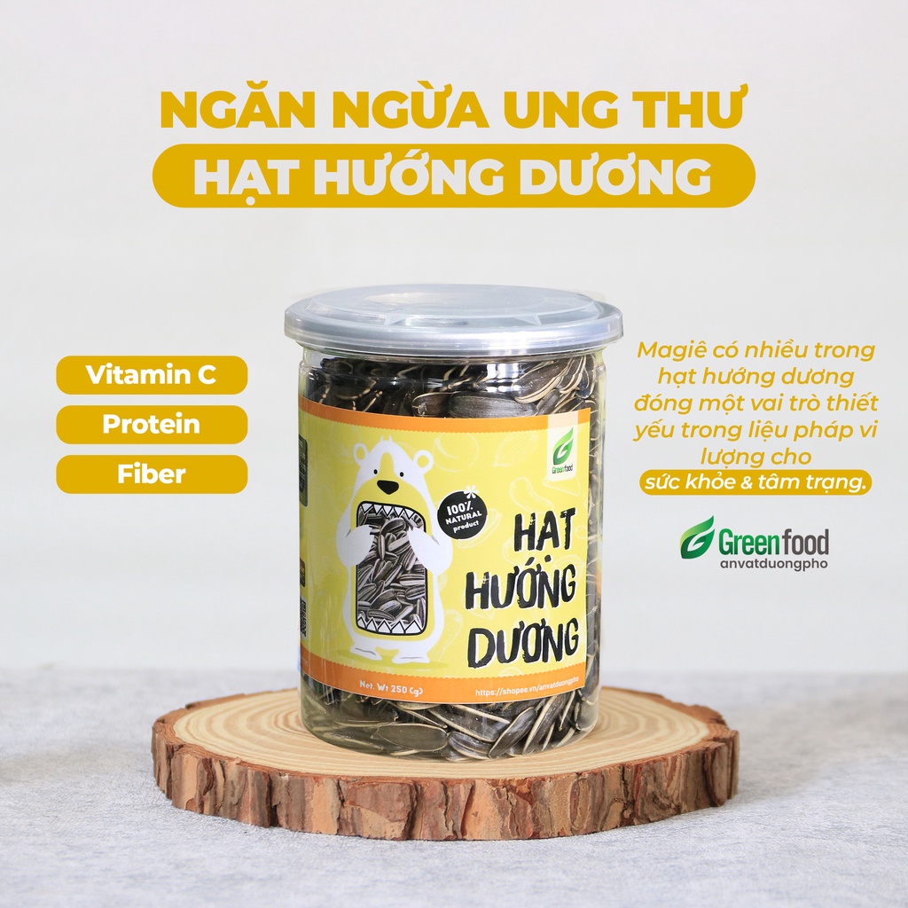 Hạt hướng dương sấy nguyên vị Green Food 100% tự nhiên