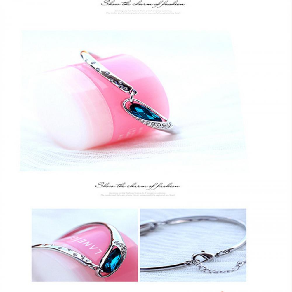 Vòng tay hợp kim mạ bạc đính đá xinh xắn | BigBuy360 - bigbuy360.vn