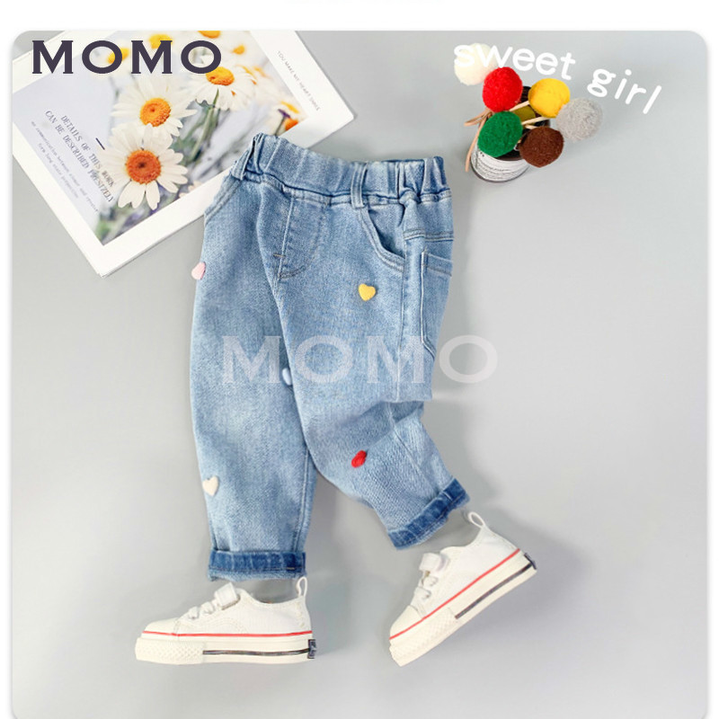 Quần Jeans Lưng Vừa Thời Trang Cho Bé Gái (2-8 Tuổi)