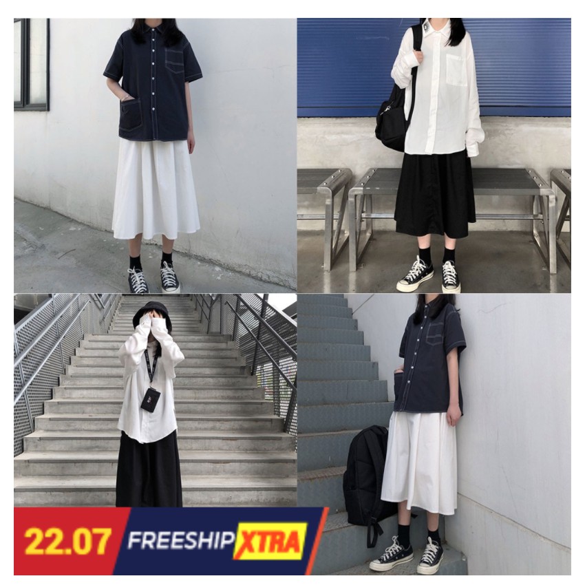 Chân váy kaki công sở-váy dài qua gối- chân váy kaki form dài | BigBuy360 - bigbuy360.vn