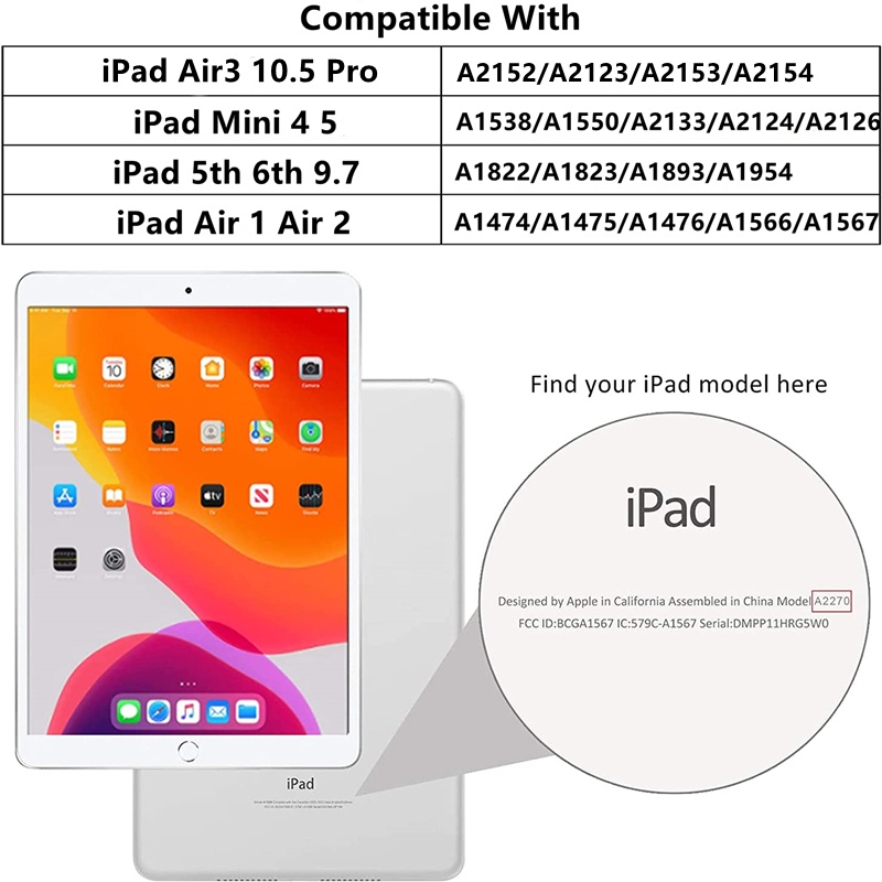 Dllencase Bao da máy tính bảng họa tiết hoa cúc cho For iPad 2018 8th 7th 9.7 Generation Mini 4 5 Air 3 10.5 Pro A211