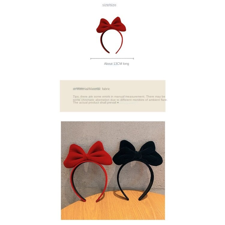 Băng đô nơ cài tóc ba chiều phong cách công chúa thời trang năm mới