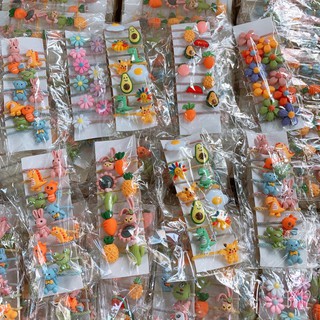 Set 10 chun cột tóc nhiều hình cho bé nk032