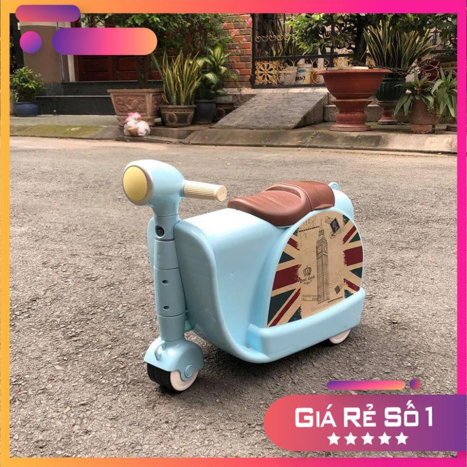FREESHIP !!! Vali xe chòi chân Vespa Royalcare cho bé RC822217 - MÀU XANH