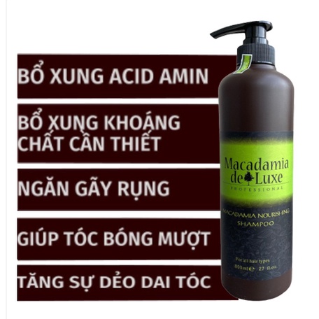 Cặp Dầu Gội Xả Ngăn Rụng Tóc Dưỡng Ẩm Phục Hồi Tóc Siêu Mềm Mượt Macadamia 800ml Chính Hãng CT79