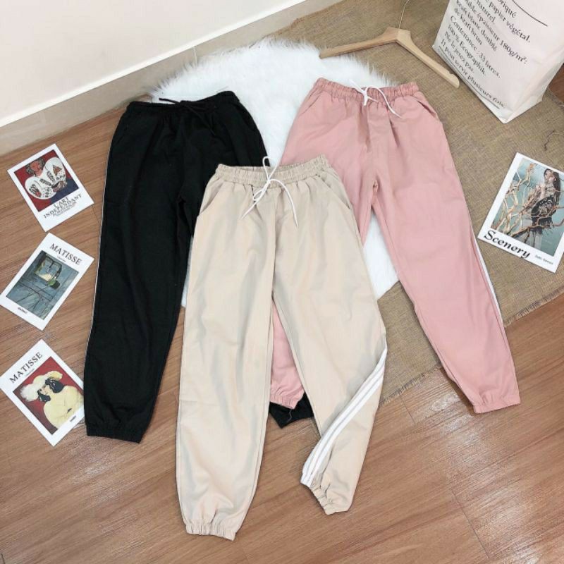 Quần kaki bo chân phối 3 sọc cao cấp đẹp | BigBuy360 - bigbuy360.vn