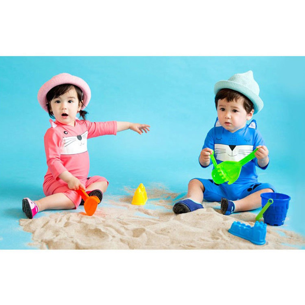 0-8 Yrs Baby Kids Swimsuit Cartoon Shark Dinosaur Swimwear Girls Pretty Cat One-Pieces Swimming Suits