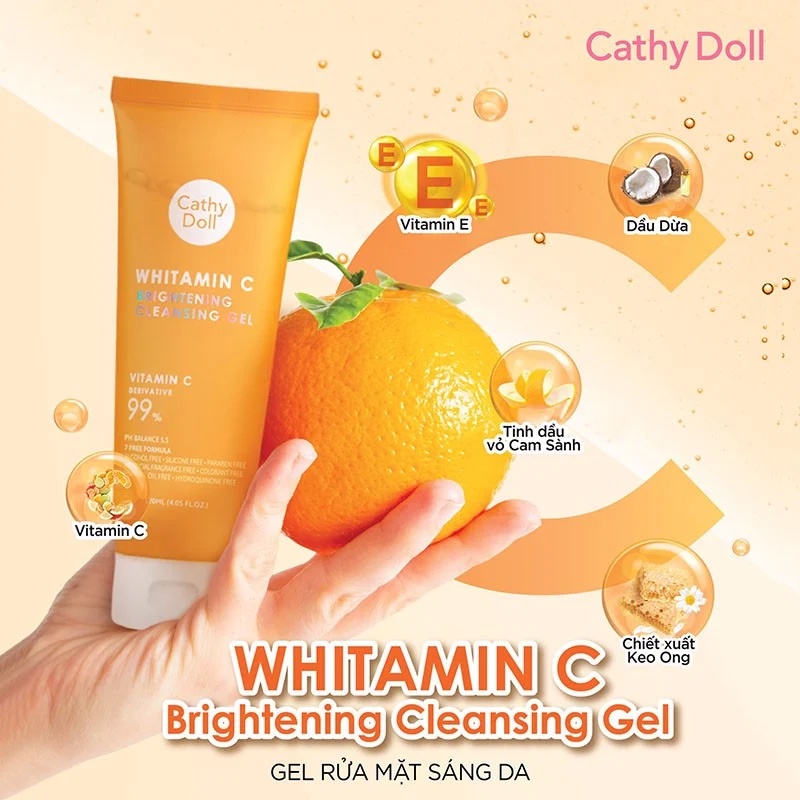 Sữa Rửa Mặt Tạo Bọt Giúp Làm Sạch Sâu Cathy Doll Cushion Facial Foam Cleanser 120ml