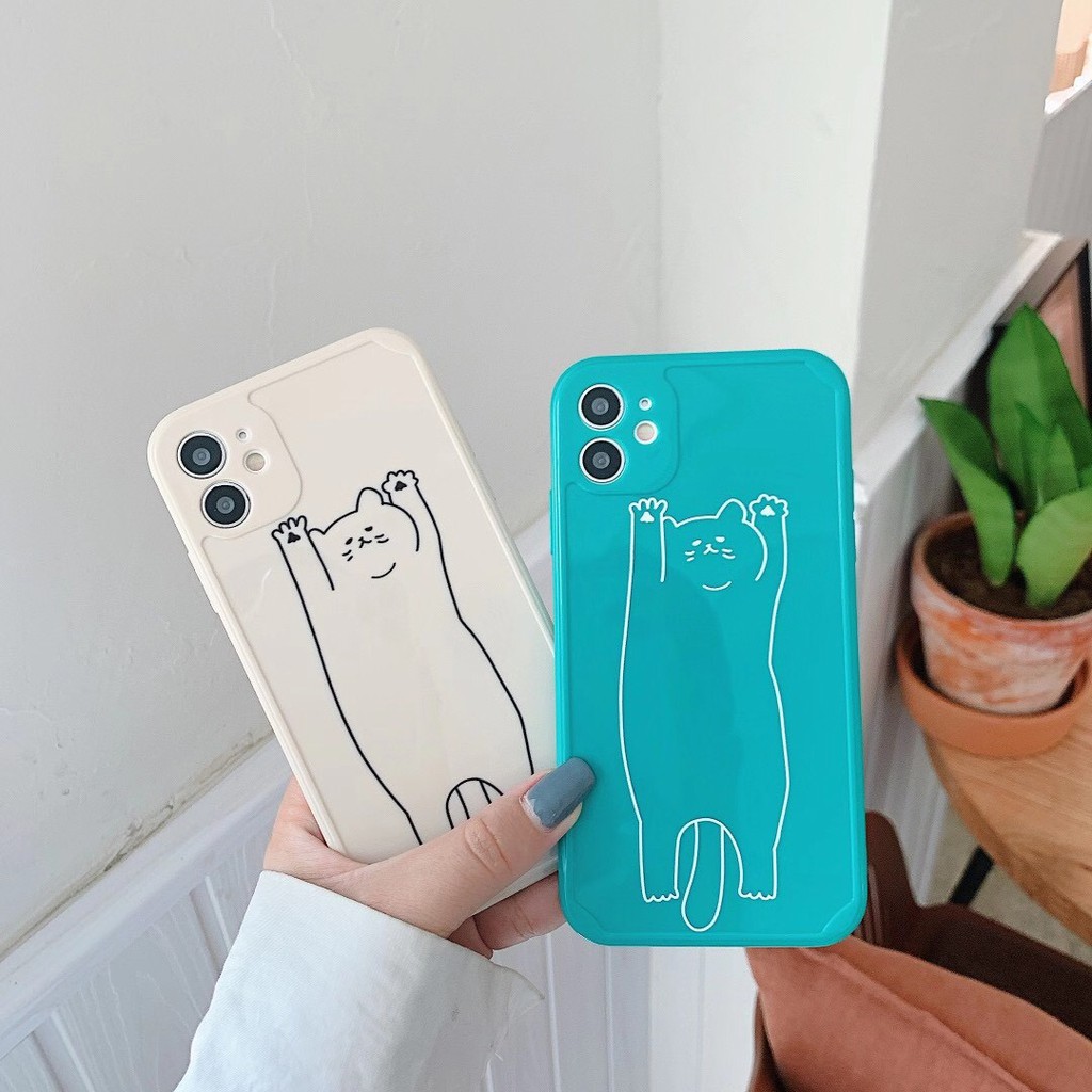 Ốp điện thoại TPU họa tiết mèo dễ thương cho iPhone 7 Plus / 8 + / X / Xr / Xs Max / 11 Pro Max / 12 Pro Max / 12 Mini | BigBuy360 - bigbuy360.vn