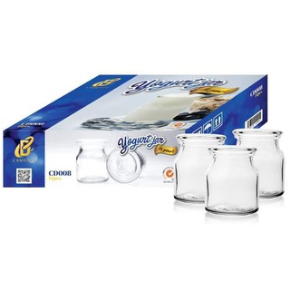 Hộp 12 hủ thủy tinh đựng sữa chua 100ml cẩm đạt