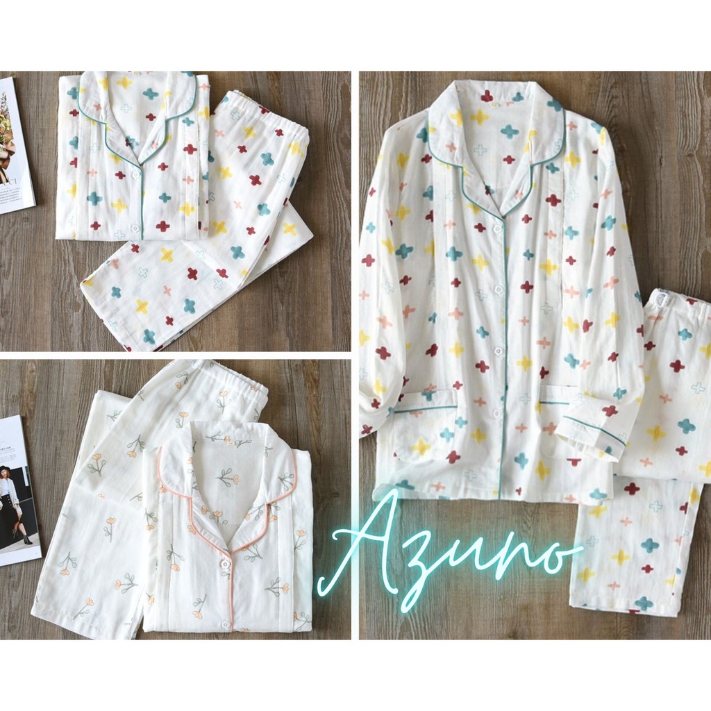 Pyjama bầu và sau sinh Azuno AZ0170 Chất Liệu Xô Đũi Mặc Hè Cực Mát