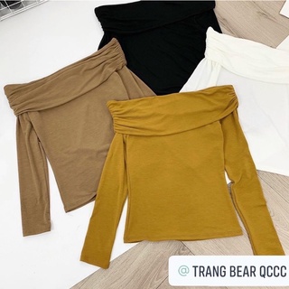 áo trễ vai cotton thun co giãn