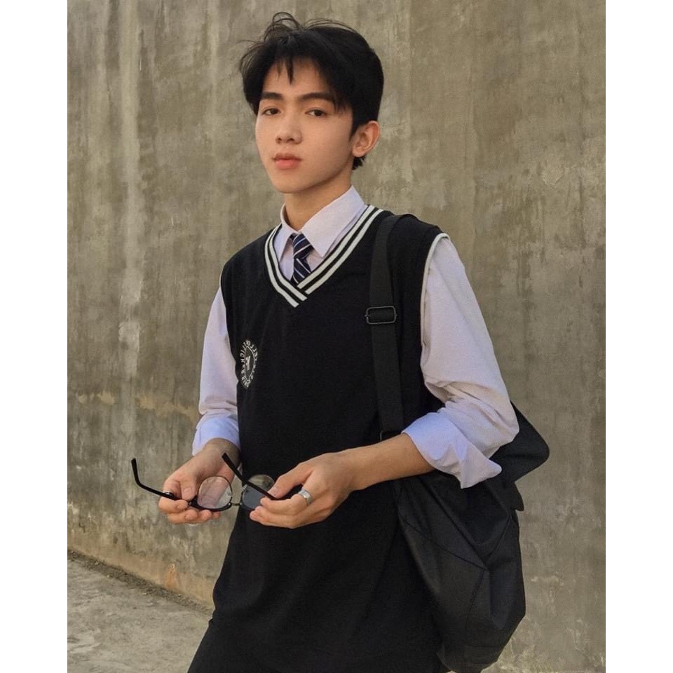 SET ÁO GILE YELLOW FLICKER ĐEN BO VIỀN CỔ MIX ÁO PHÔNG / SƠ MI TAY CỘC / SƠ MI TAY DÀI TRẮNG HOT | BigBuy360 - bigbuy360.vn