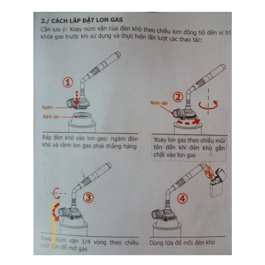 [FREESHIP] Đèn khò hàn ống đồng, Đầu khò lửa , Sử dụng bình gas mini