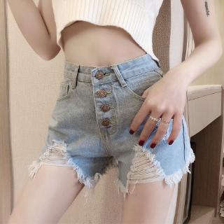 Quần short jean lưng cao thời trang cho nữ