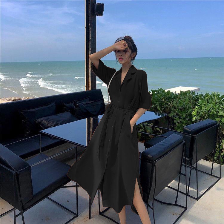 Đầm Sơ Mi Dáng Rộng Phong Cách Pháp Thanh Lịch Thời Trang Xuân Hè Năm 2021