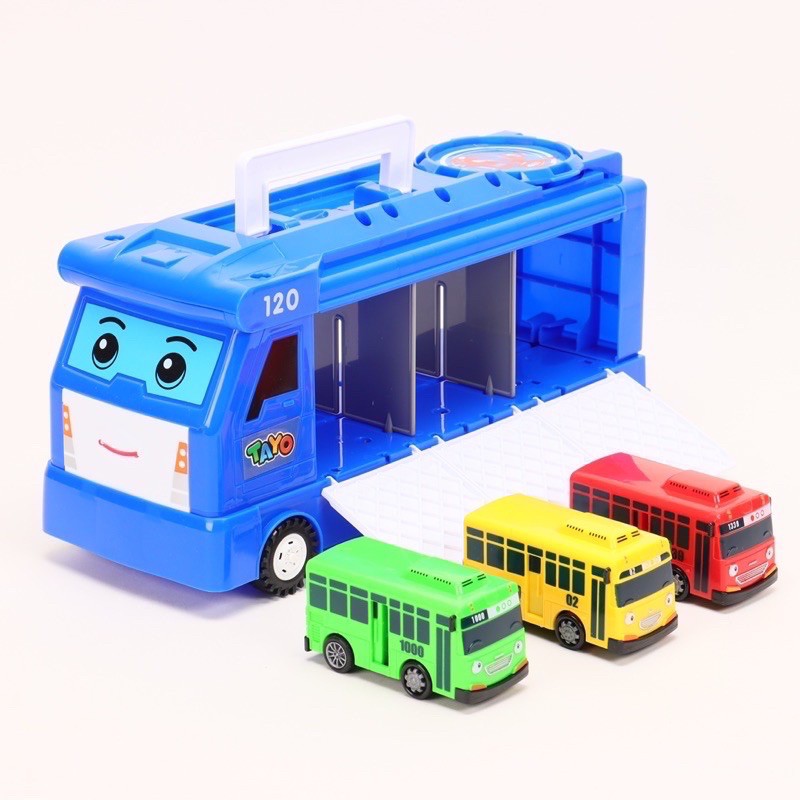 🔥HOTTOYS🔥Bộ Đồ Chơi Xe Bus TAYO - Xe Bus Chở Xe