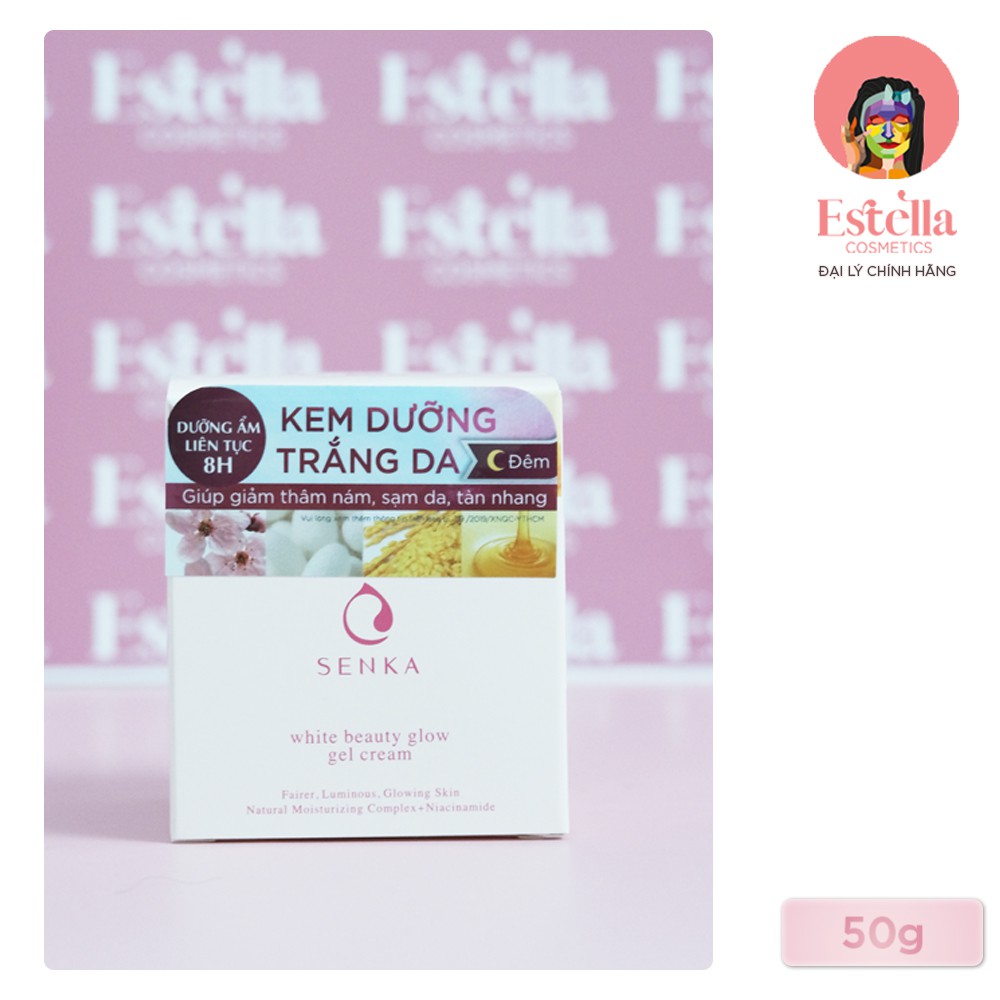 Kem Dưỡng Trắng Da Ban Đêm SENKA White Beauty Glow Gel Cream 50g