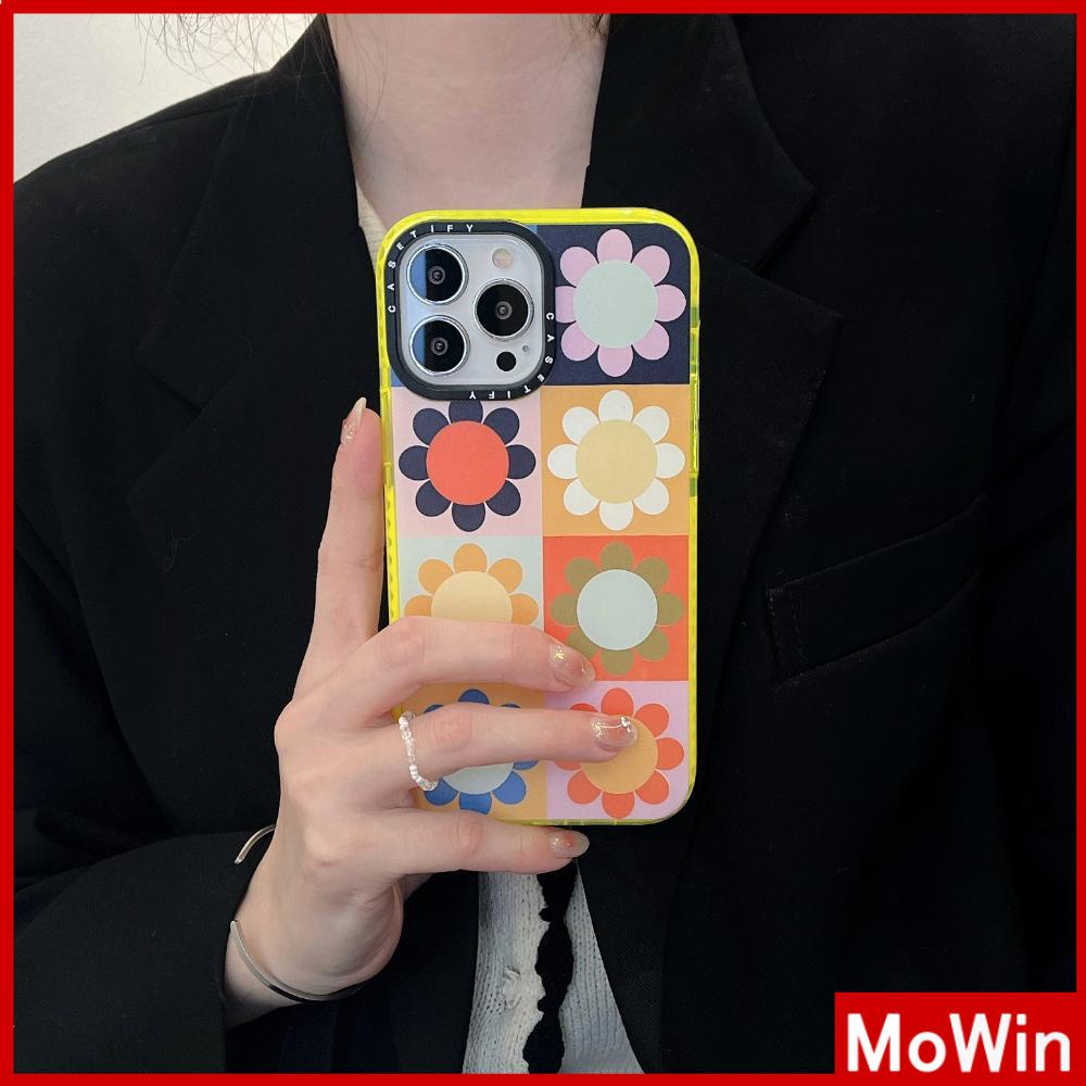 Ốp Điện Thoại Silicone Mềm Trong Suốt Vỏ Dày Chống Sốc In Hình Hoa Cúc Cho iPhone 13 Pro Max 12 Pro Max 11 7 Plus