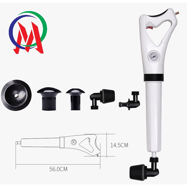 Dụng cụ chuyên dùng thông tắc bồn cầu, ống nước, chậu rửa bằng nén khí cao áp loại thường - Máy thông tắc cống nghẹt