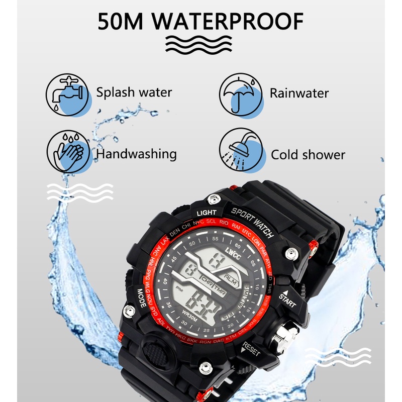 Đồng hồ kỹ thuật số đa chức năng mới Đồng hồ bơi chống nước | BigBuy360 - bigbuy360.vn