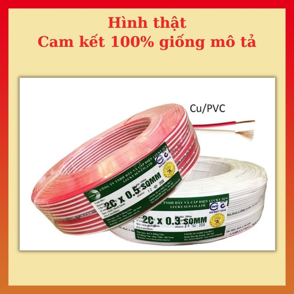 Dây điện Hùng Phát 2x0.5mm 2x0.2mm , dây sub siêu bền