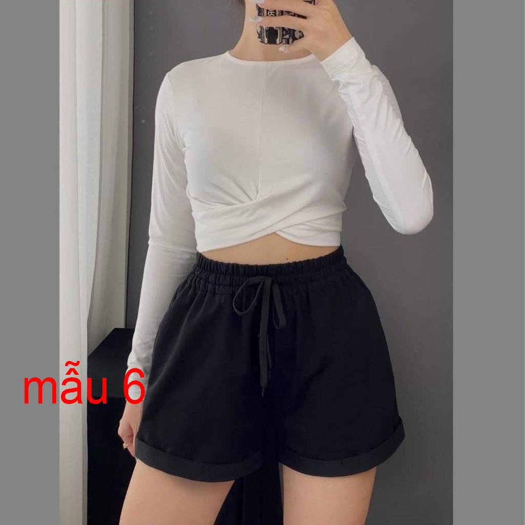 Áo Croptop Chất Borip Dày Dặn Mềm Mại Co Giản Mạnh Size 53kg Ảnh Thật 100% | BigBuy360 - bigbuy360.vn