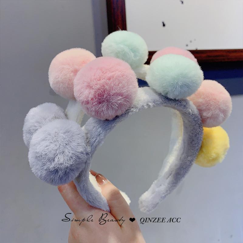 Băng Đô Đính Bóng Lông Nhiều Màu Sắc Phong Cách Hàn Quốc