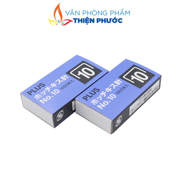 Kim bấm giấy số 10 số 3 Plus - Hộp 1000 kim THIỆN PHƯỚC