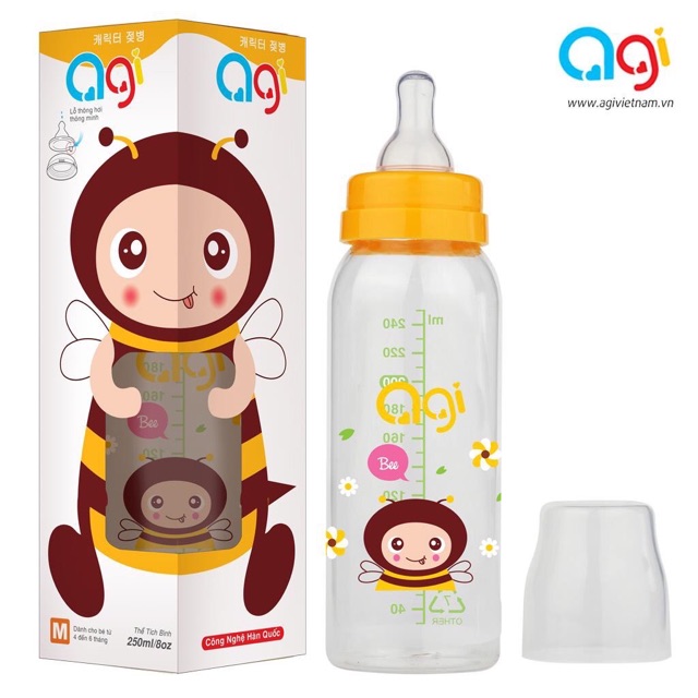 Bình sữa AGI cho bé 60-140-240ml