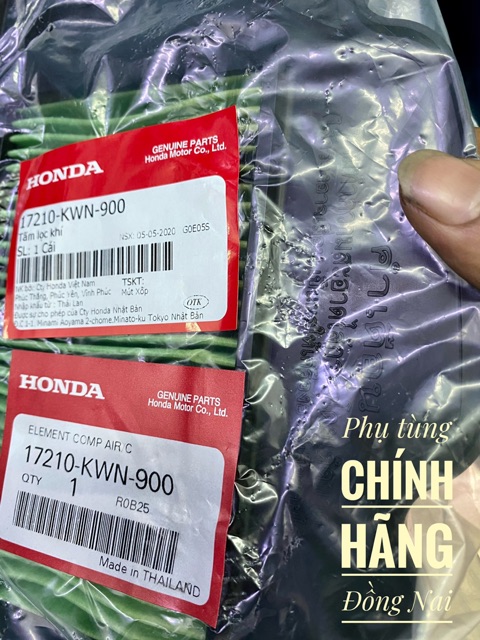 LỌC GIÓ ZIN PCX ĐỜI ĐẦU 125cc 2010-2012 CHÍNH HÃNG HONDA VIỆT NAM(MADE IN THAILAND)