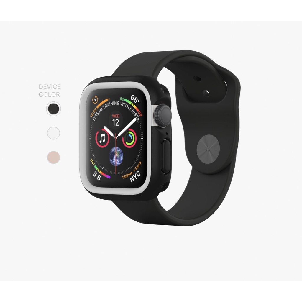 Ốp viền Rhinoshield iWatch Series 4/5/6/7/SE  CrashGuard NX Đen mix màu