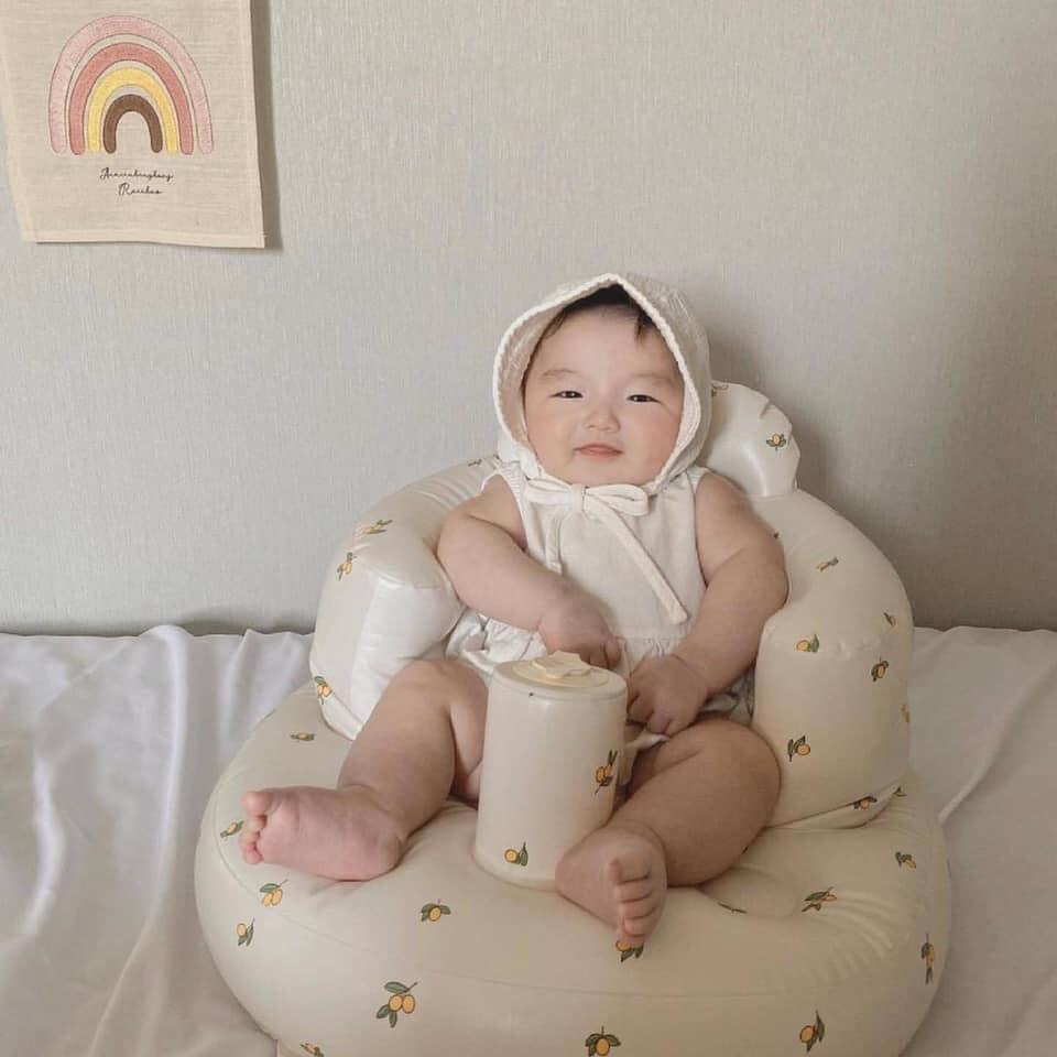 Ghế hơi tập ngồi cao cấp Playing họa tiết Gấu / Tulip / Oliu nội địa Trung