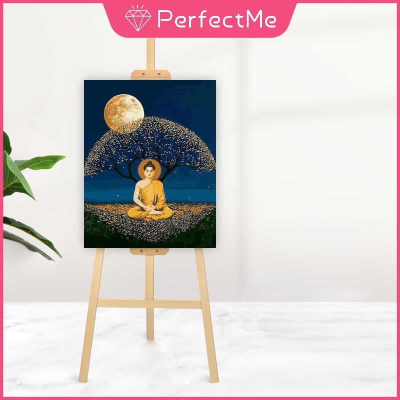 Bộ tranh sơn dầu 40x50cm tự làm họa tiết Phật giáo dùng để trang trí nhà