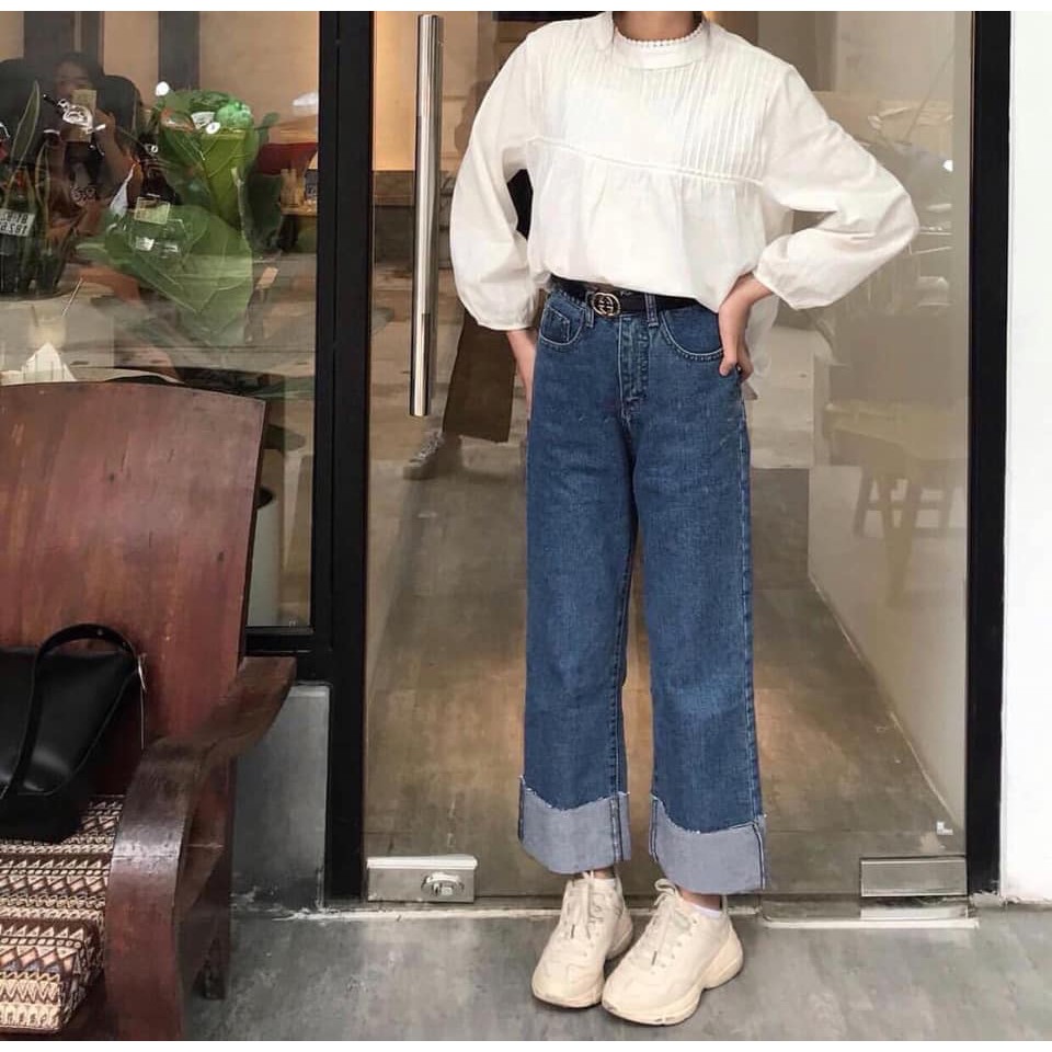 Bán sỉ Quần bò xuông gấu gập cho nữ | BigBuy360 - bigbuy360.vn