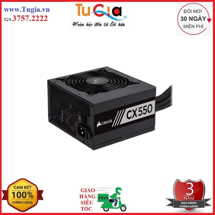 Nguồn Máy Tính Corsair CX550 80 Plus Bronze - Hàng Chính Hãng