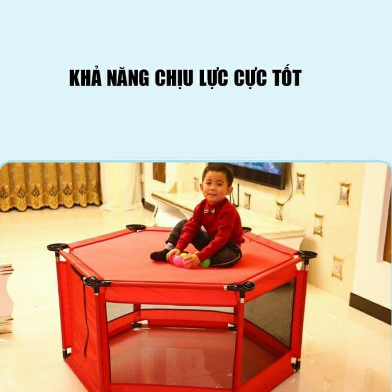 Quây bóng chơi giác khung thép có cửa chui