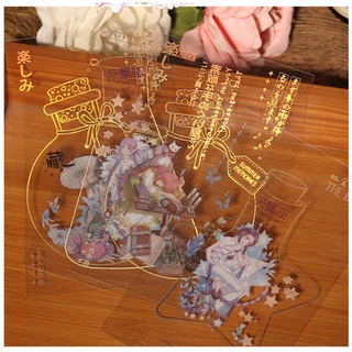 Set 5 tấm thiệp trang trí washi tape