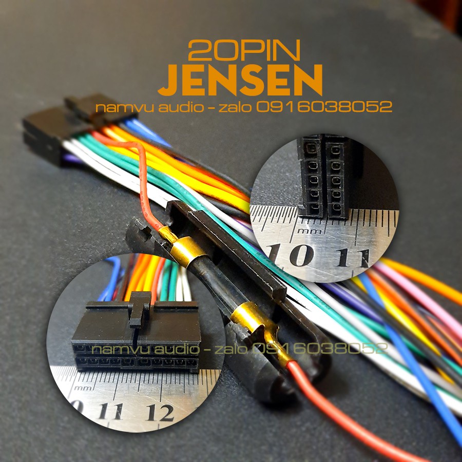 Jack kết nối nguồn và loa 20PIN cho đầu CD JENSEN - KOVAL