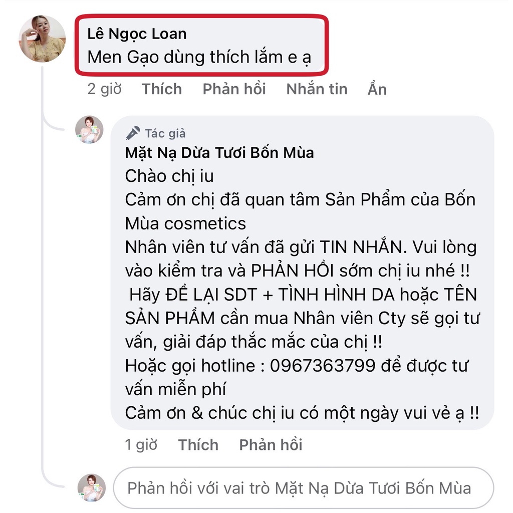 3 HỘP  MẶT NẠ DỪA TINH THỂ BỐN MÙA