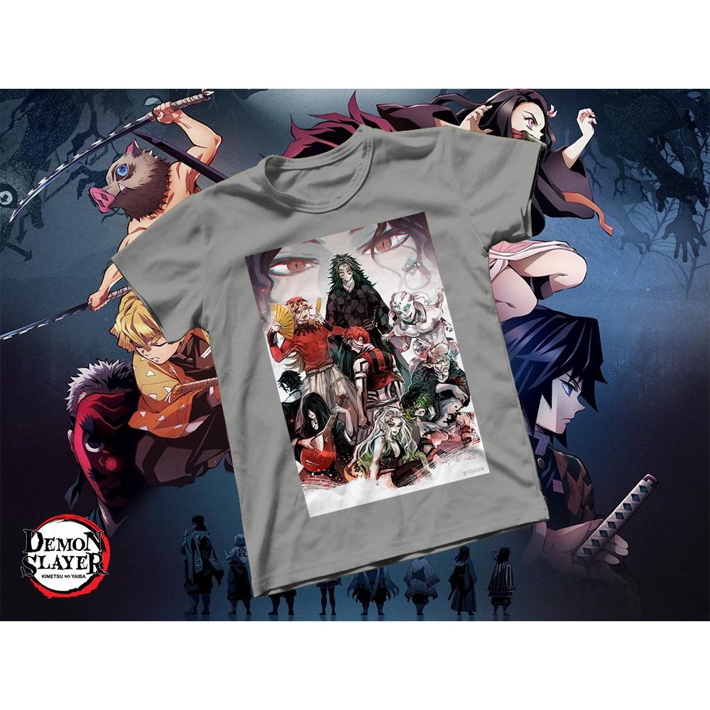 Áo thun Cotton Unisex - Anime - Kimetsu no Yaiba - Ngũ đại thượng huyền và Muzan